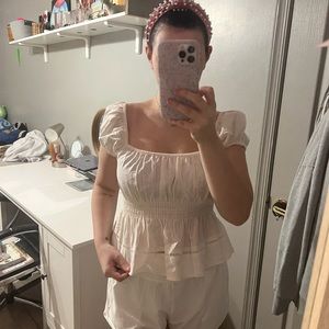 off white pacsun top, can be worn on or off the shoulders